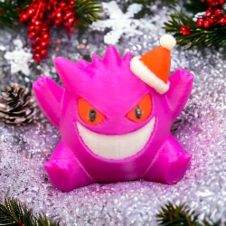 17 SC Multi-colour Christmas Gengar Pokemon Figure Created in Multi-color PLA UK